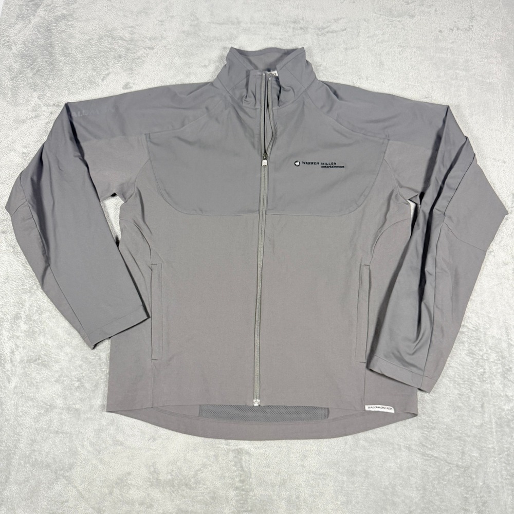 Vintage Salomon Mens Large Technical Jacket Grey Full Zip 858219